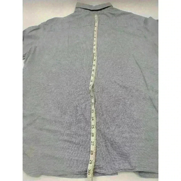 Columbia Button down Blue Houndstooth check 2XL Cotton blend stretch - Picture 8 of 8